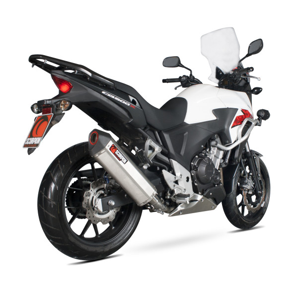 Scorpion Exhaust Honda CB500 F / CB500 X 2013 - 2015 Serket Parallel Slip-on Brushed Stainless Steel Sleeve